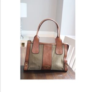Fossil vintage revival tote bag